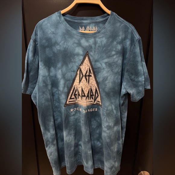 Def Leppard Other - Def Leopard Rock of Ages Tie Dye Blue Shirt Size XL Extra Large